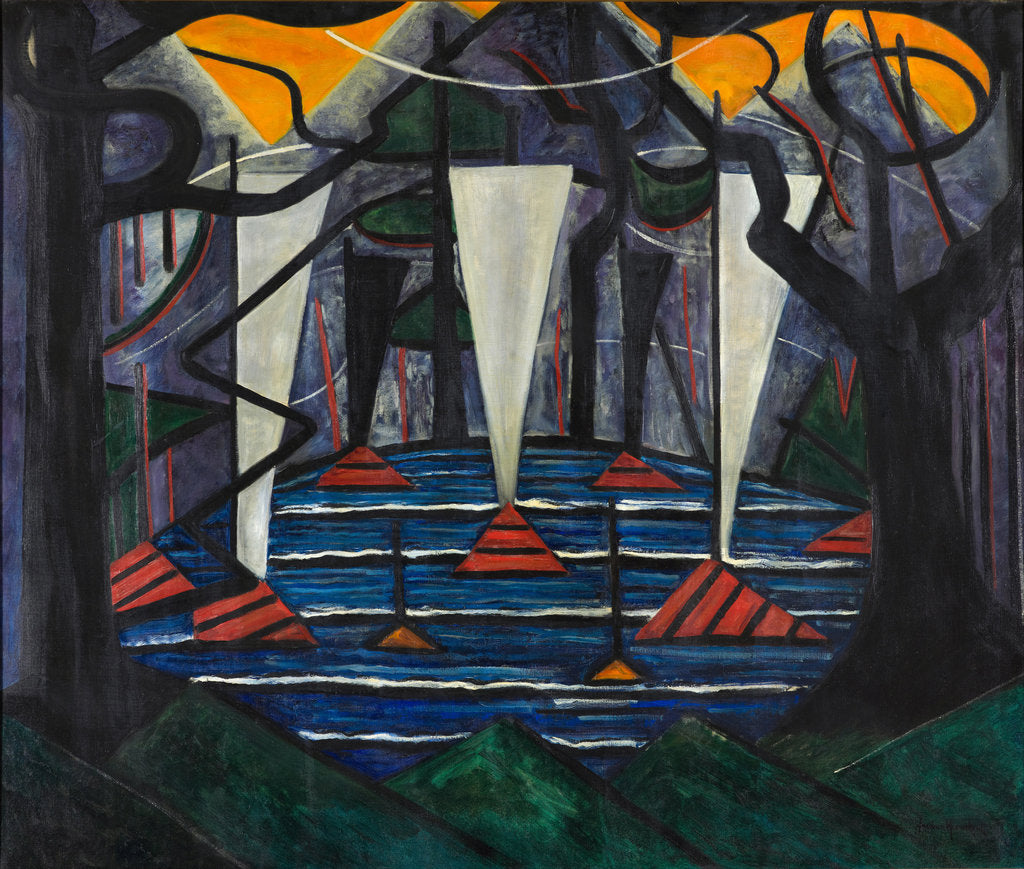 Detail of Composition No 23 by Jacoba van Heemskerck van Beest