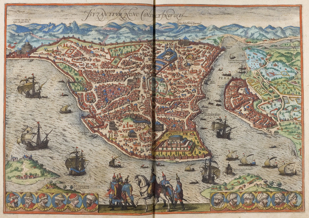Detail of Byzantium. Constantinopolis by Frans Hogenberg