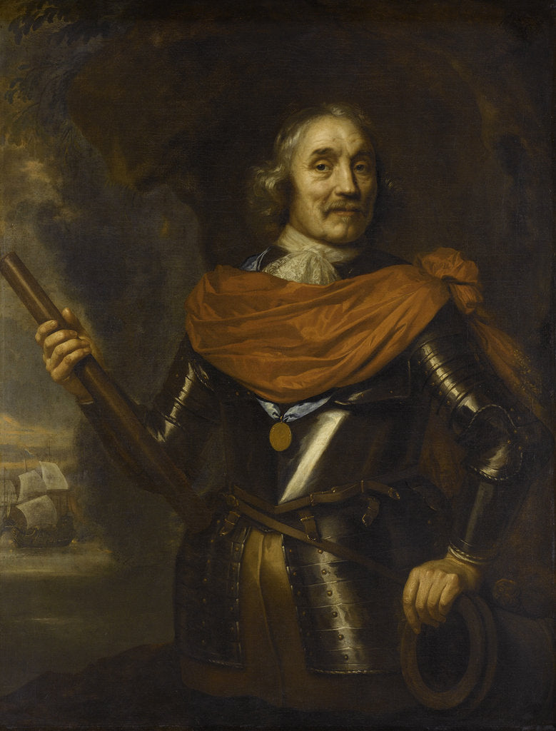 Detail of Maarten Harpertszoon Tromp, Dutch Admiral, 1653 by Jan Lievens