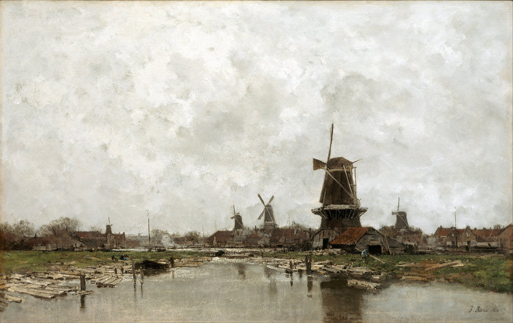Detail of The Five Windmills, 1878 by Jacob Maris