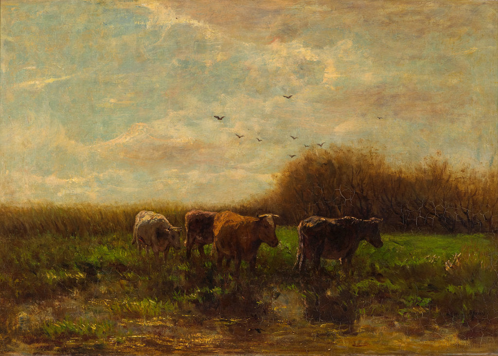 Detail of Cows at evening by Willem Maris