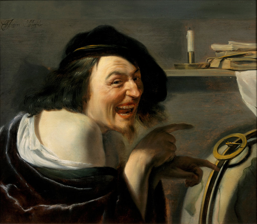 Detail of Democritus, 1630 by Johan Moreelse