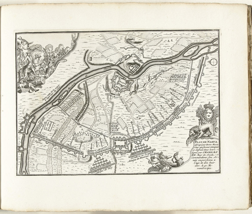 Detail of The Siege of Narva in 1700, 1702-1703 by Pieter Mortier