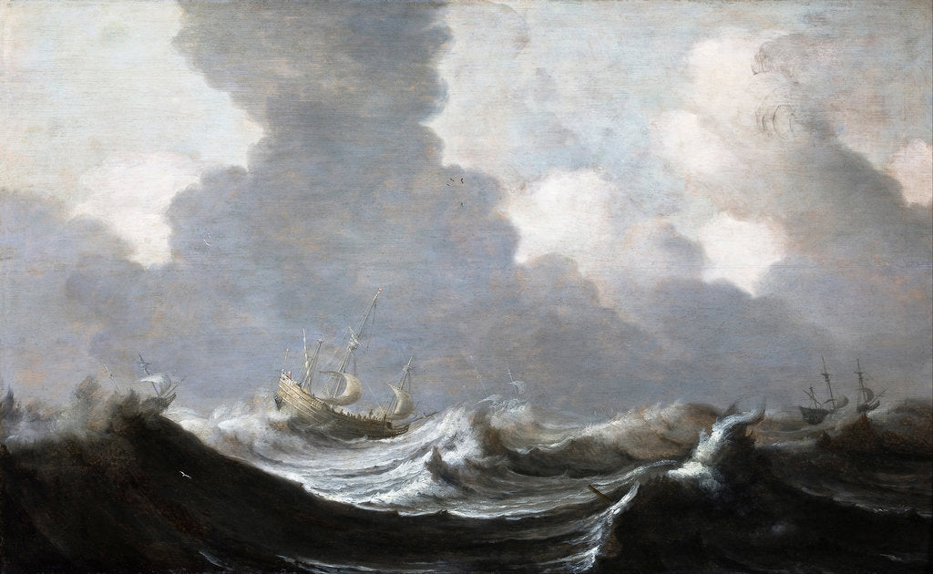 Four Vessels Running Before a Gale, 1630 by Pieter Mulier the Elder