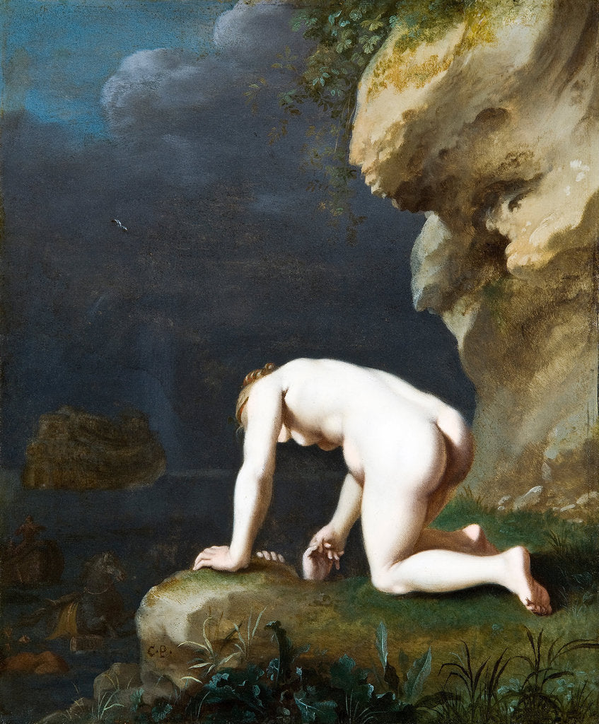 Detail of The Goddess Calypso rescues Ulysses, 1630 by Cornelis van Poelenburgh