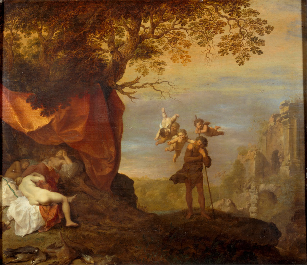 Detail of Cymon and Iphigenia, 1630-1640 by Cornelis van Poelenburgh