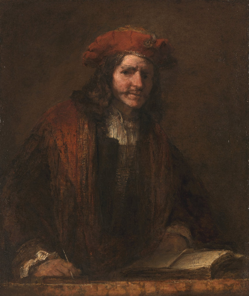 Detail of The Man with the Red Cap, c. 1660 by Rembrandt van Rhijn