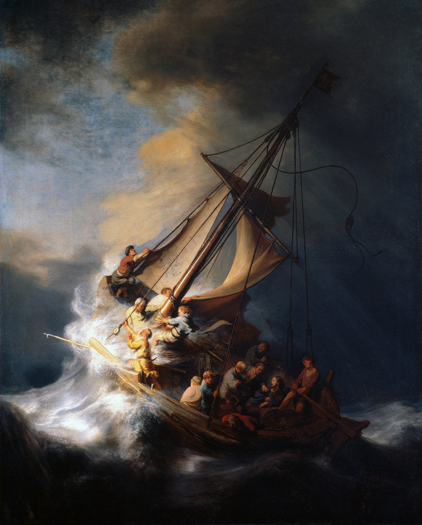 Detail of Christ in the Storm on the Lake of Galilee, 1633 by Rembrandt van Rhijn