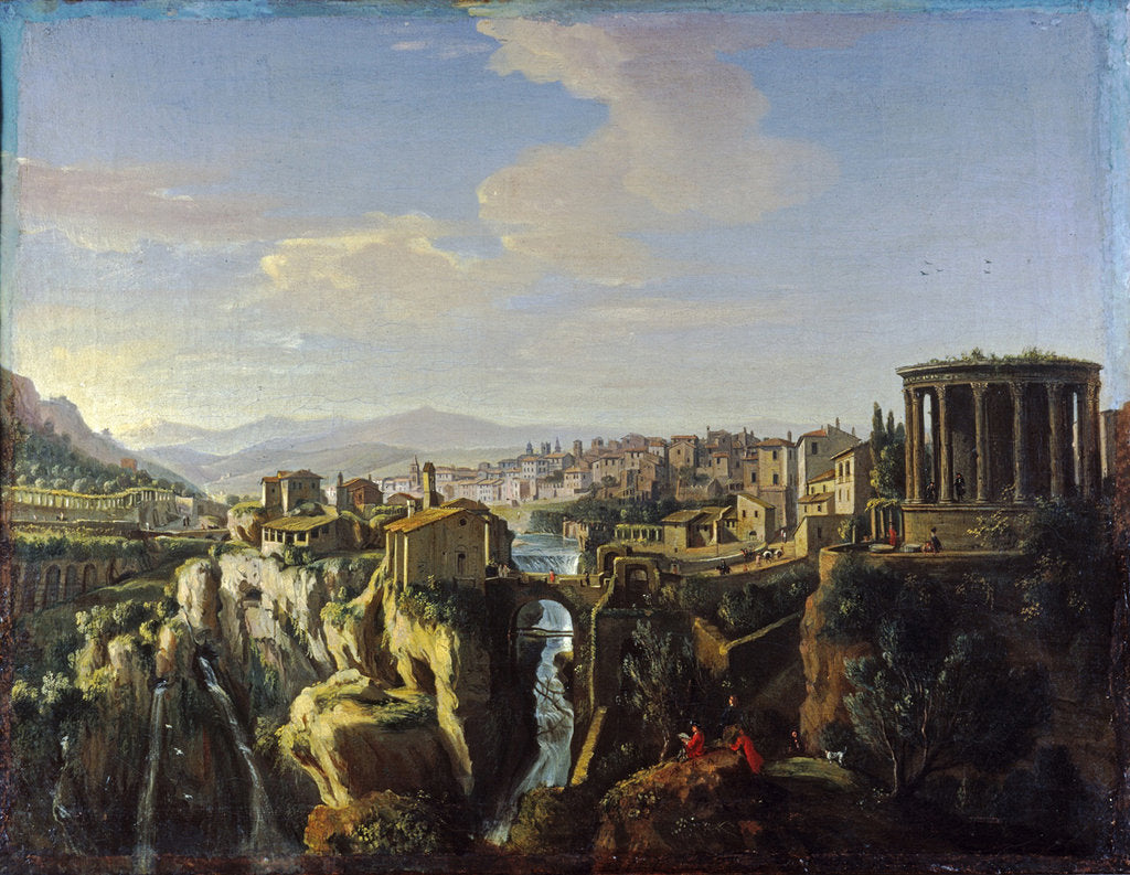 Detail of View of Tivoli, um 1700 by Caspar Adriaensz. van Wittel