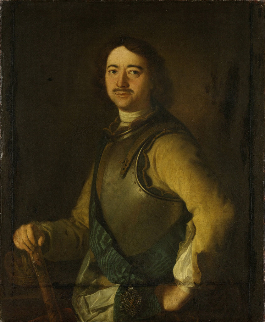 Detail of Portrait of Emperor Peter I the Great, Early 18th cen by Anonymous