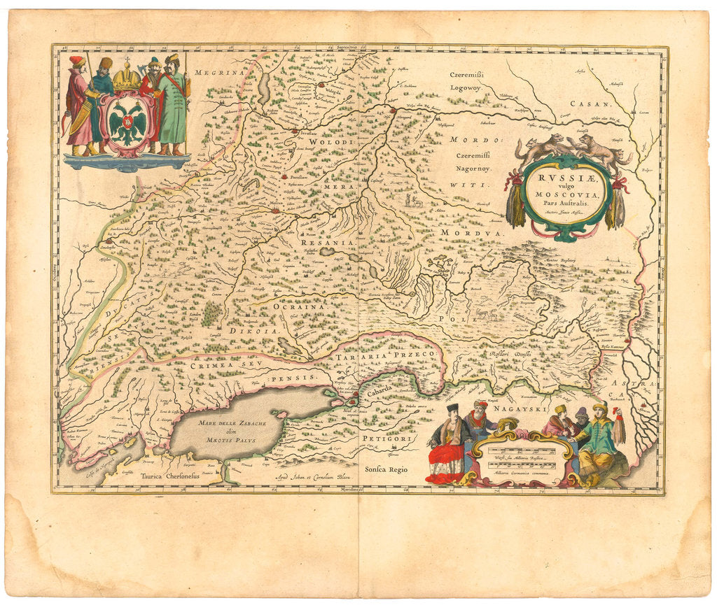 Map of Russia by Willem Janszoon Blaeu