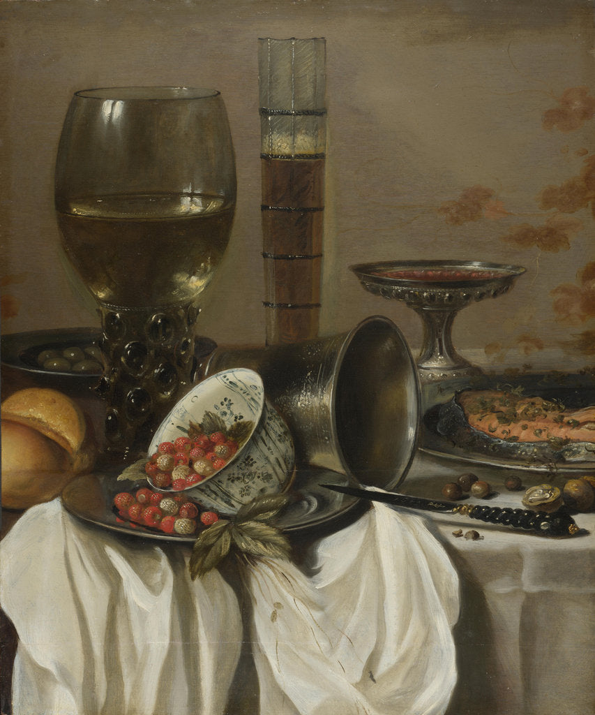 Detail of Still Life with Drinking Vessels, 1649 by Pieter Claesz