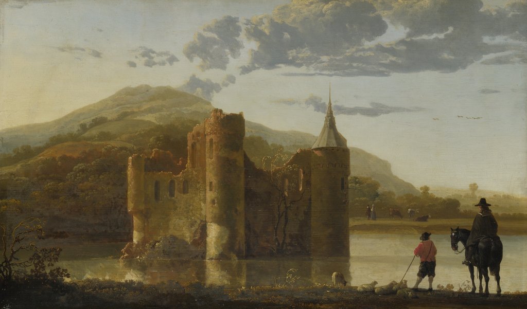 Detail of Ubbergen Castle, c. 1655 by Aelbert Cuyp