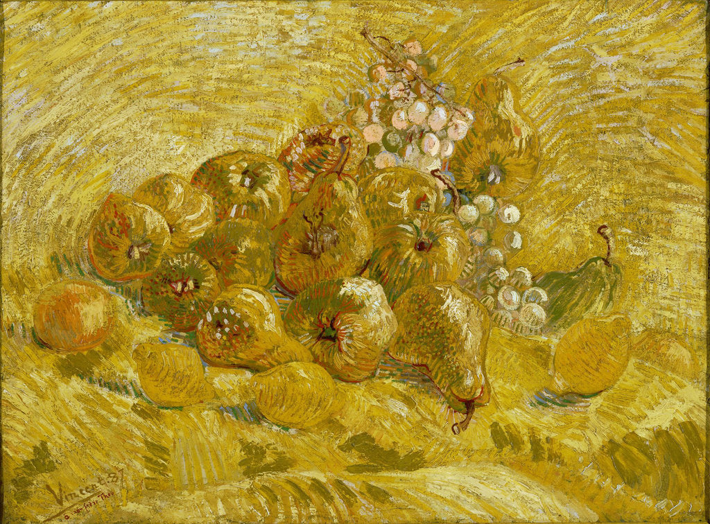 Detail of Quinces, lemons, pears and grapes, 1887-1888 by Vincent van Gogh
