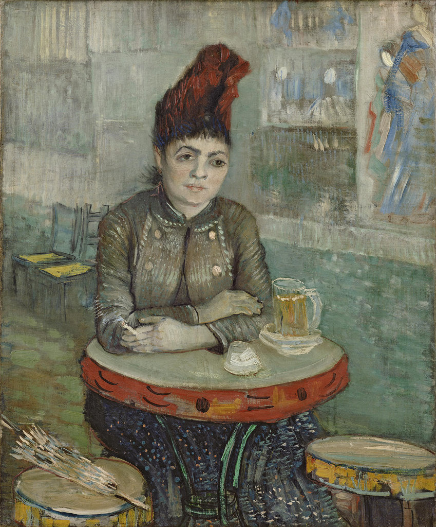 Detail of In the café. Agostina Segatori in Le tambourin, 1887-1888 by Vincent van Gogh