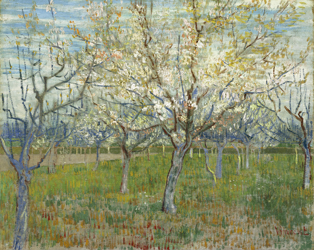 Detail of The pink orchard, 1888 by Vincent van Gogh