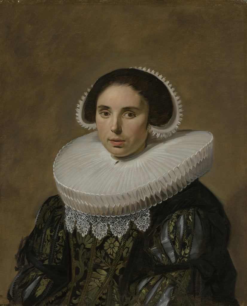 Detail of Portrait of a Woman, 1635 by Frans I Hals