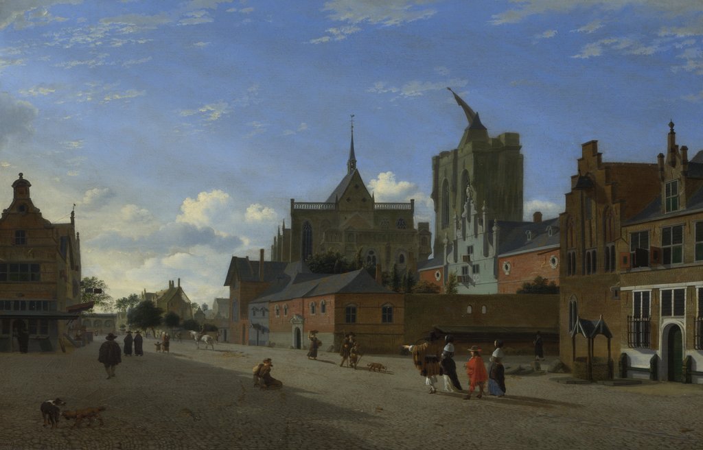 Detail of A View in Cologne, c. 1660 by Jan Heyden van der