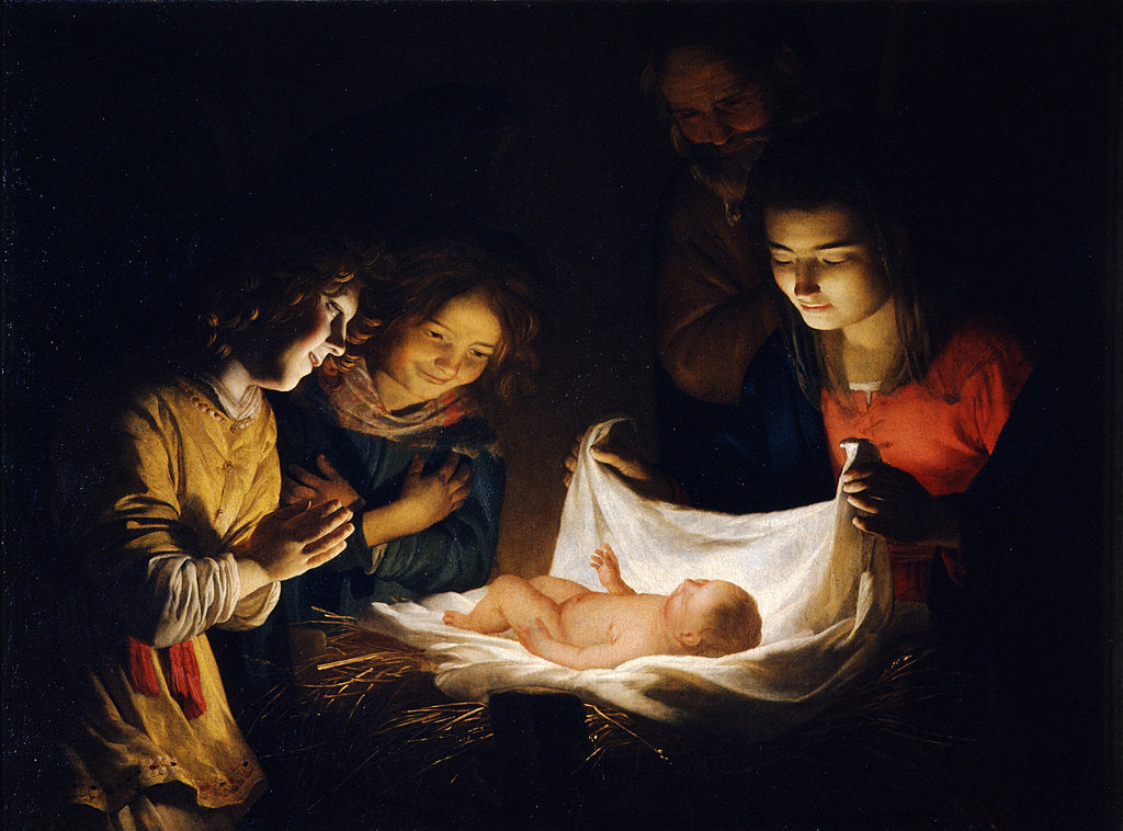 Detail of The Adoration of the Christ Child, c. 1620 by Gerrit van Honthorst