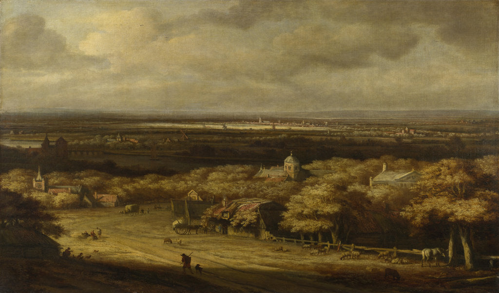 Detail of An Extensive Landscape, c. 1670 by Philips de Koninck