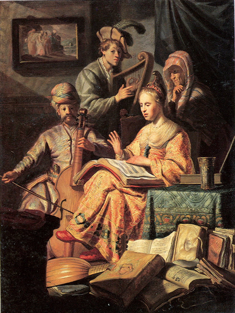 Detail of Allegory of Music, 1626 by Rembrandt van Rhijn