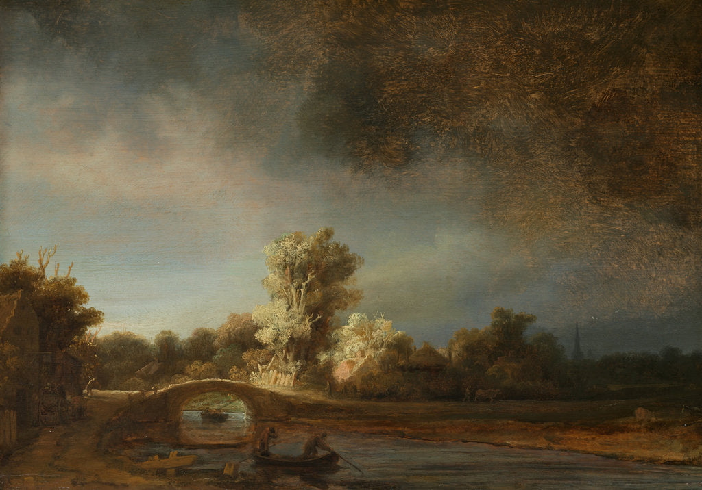 Detail of The Stone Bridge by Rembrandt van Rhijn