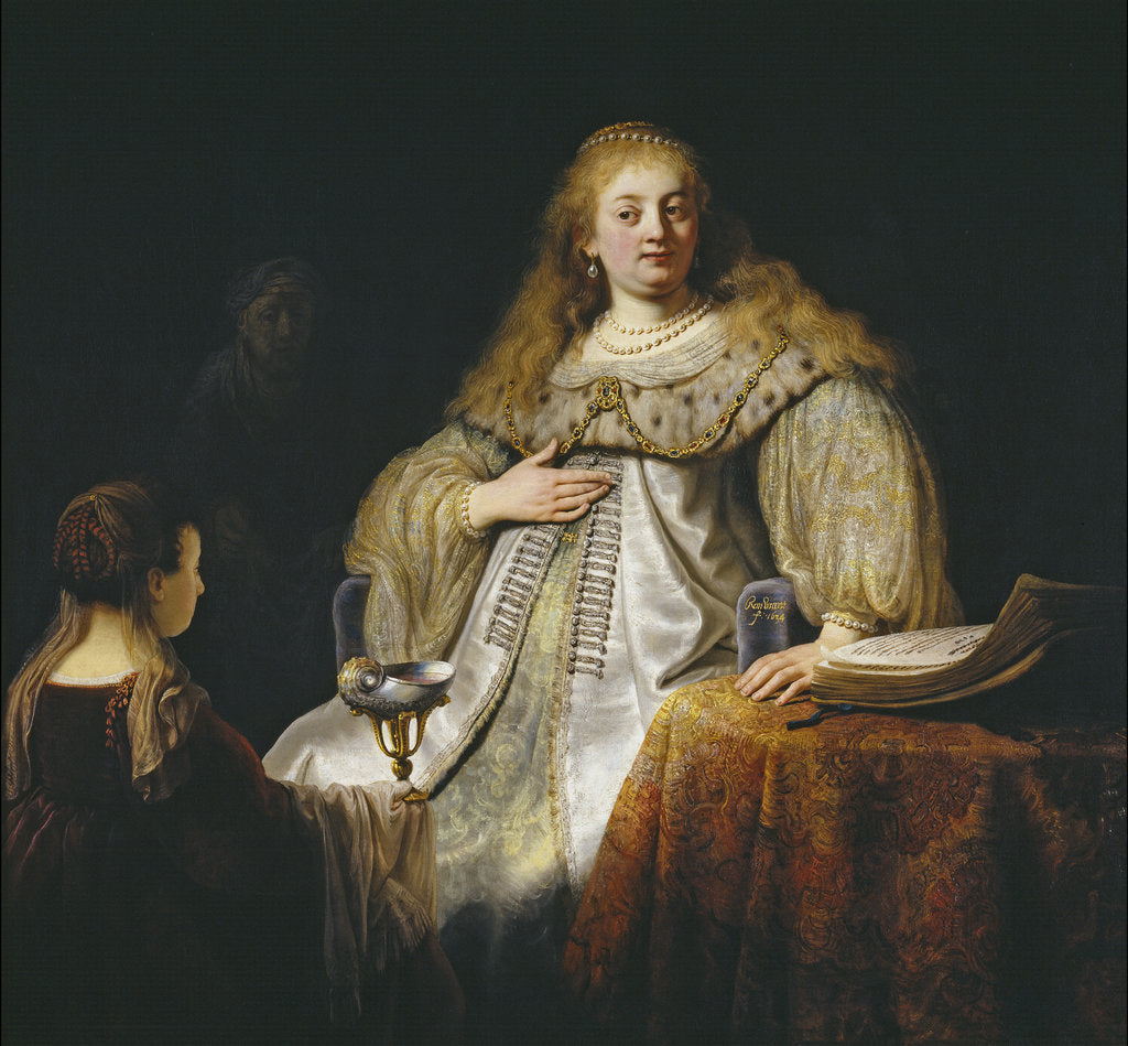 Detail of Judith at the banquet of Holofernes, 1634 by Rembrandt van Rhijn