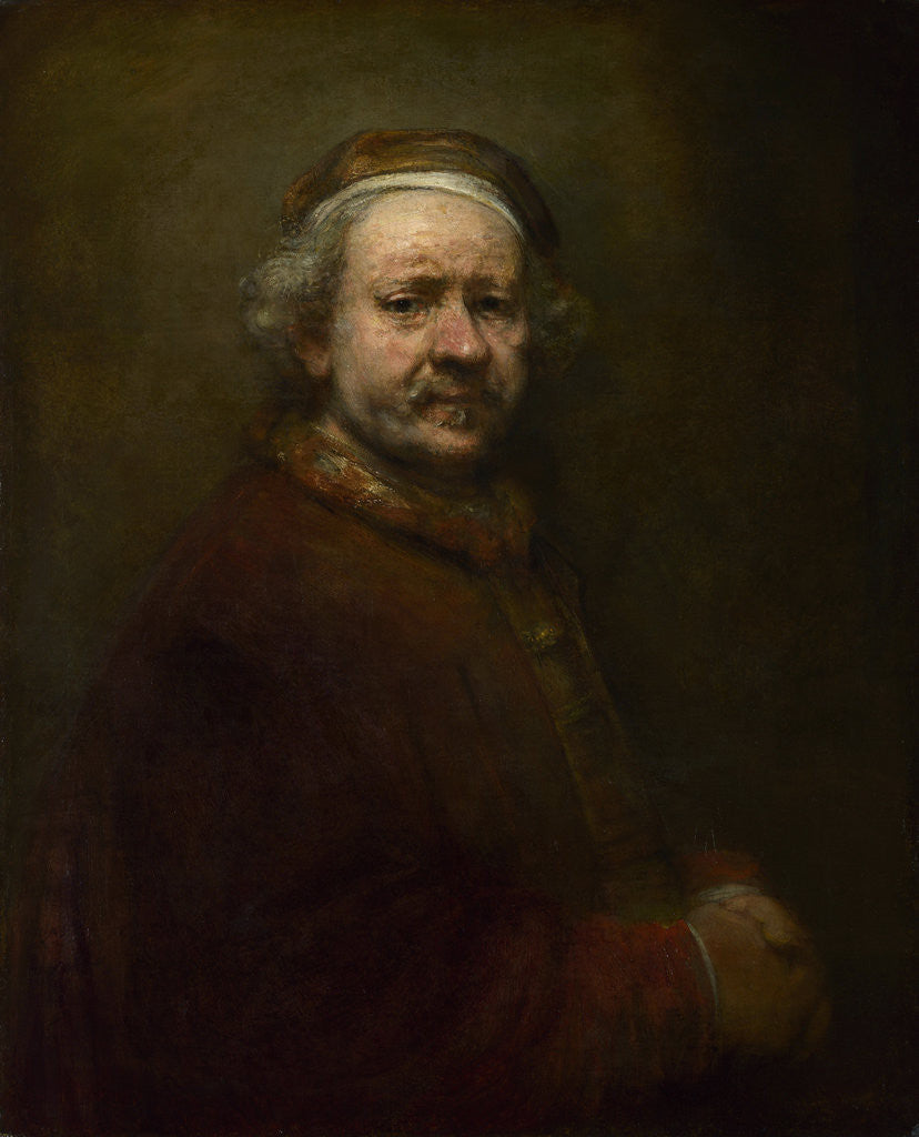 Detail of Self Portrait at the Age of 63 by Rembrandt (Rembrandt van Rijn)