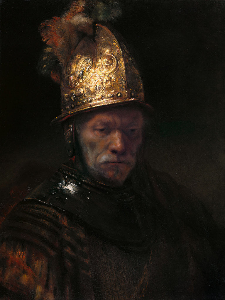 Detail of The Man with the Golden Helmet by Rembrandt (Rembrandt van Rijn)