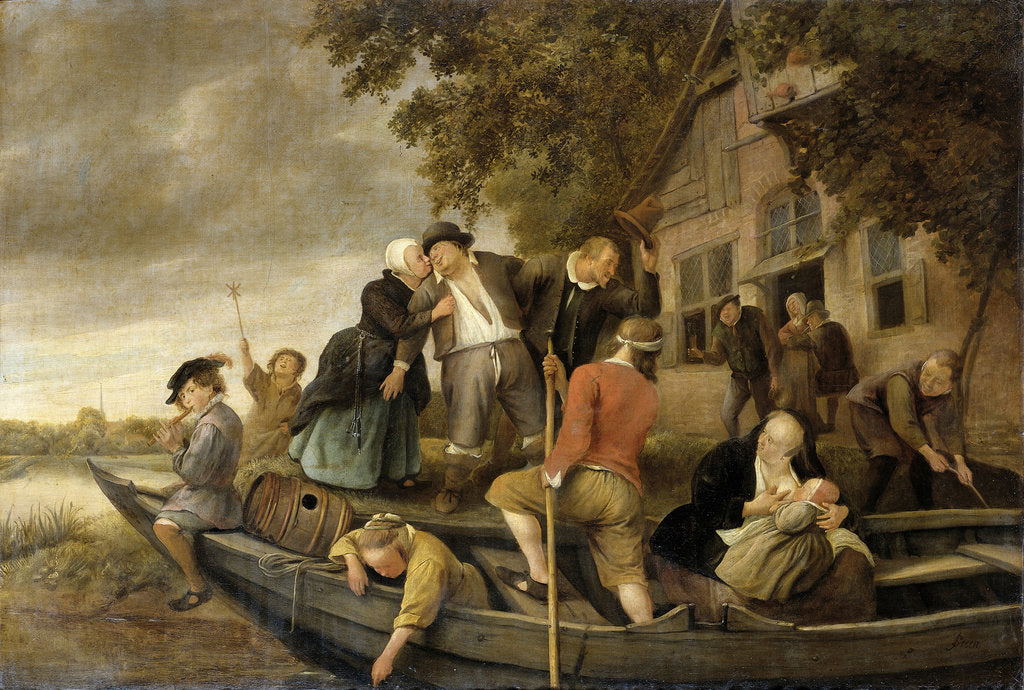 Detail of The Merry Homecoming, 1679 by Jan Havicksz Steen