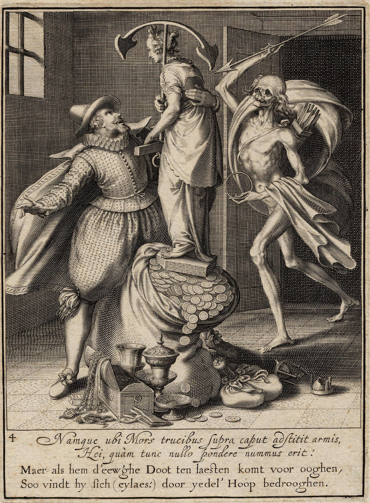 Detail of Death with an Arrow About to Strike the Man Down, 1609 by Willem van Swanenburgh