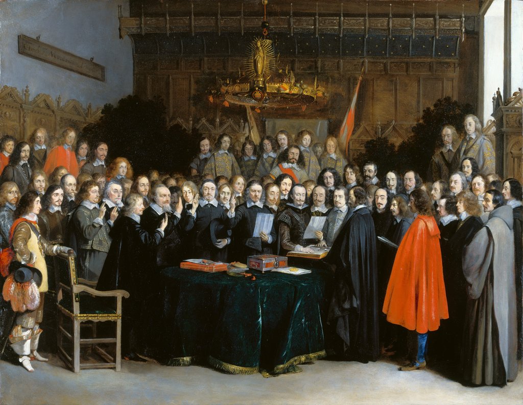 Detail of The Ratification of the Treaty of Münster, 1648 by Gerard Ter Borch the Younger