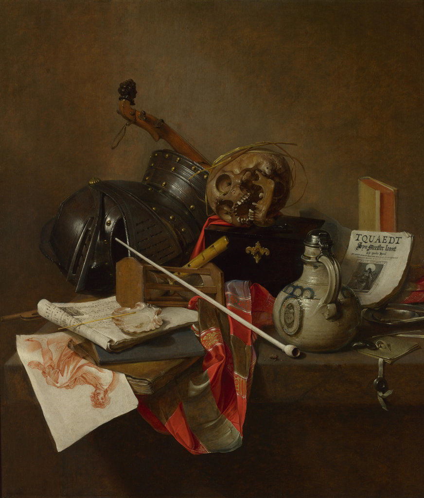 Detail of Vanitas Still Life, 1648 by Jan Jansz. Treck