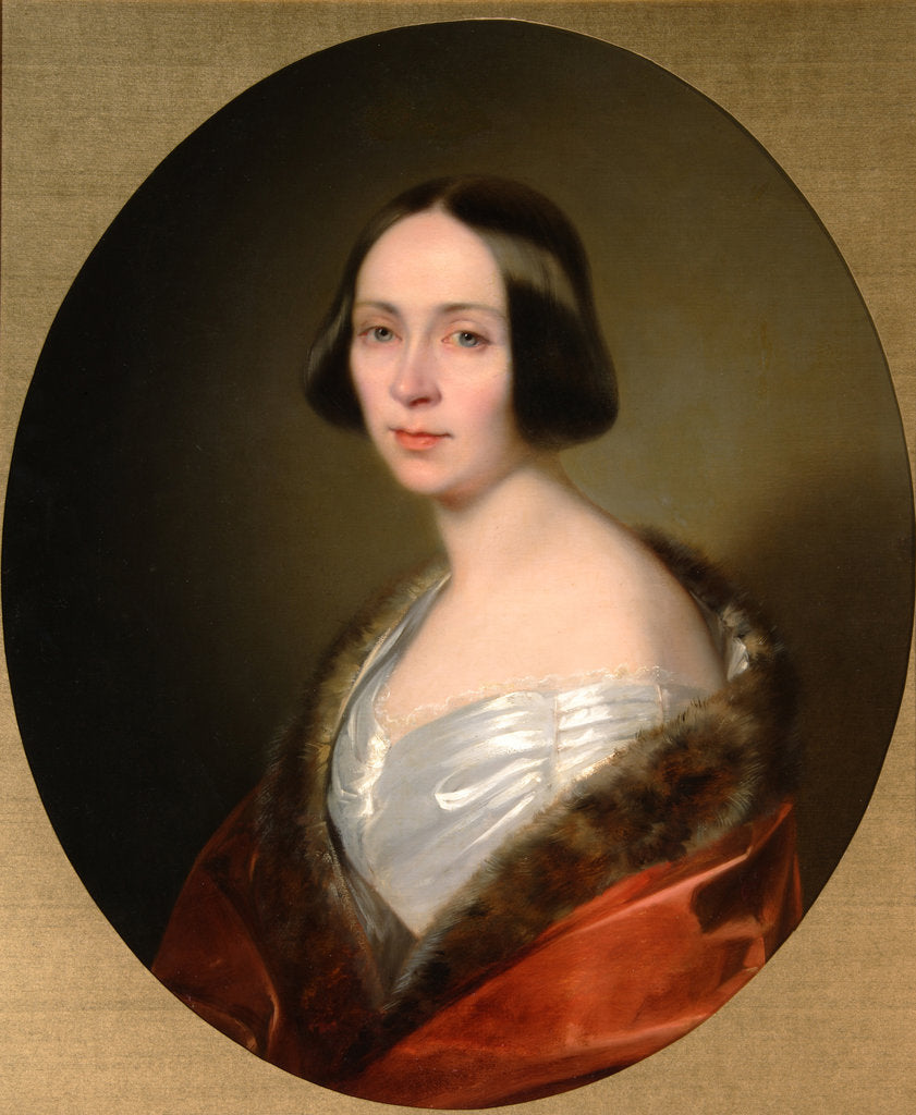 Detail of Portrait of Countess Luise Trofimovna Golitsyna, née Baranova, Early 1840s by Sándor Kozina