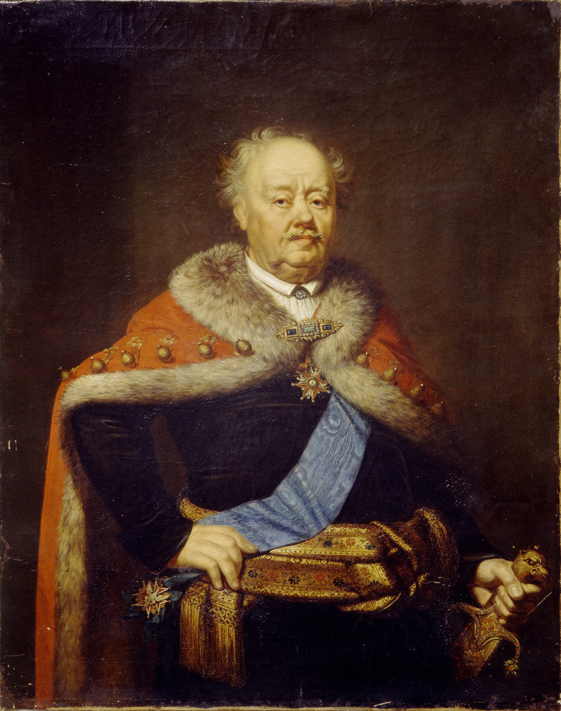 Detail of Portrait of Count Franciszek Ksawery Branicki, 1818 by Janos Rombauer