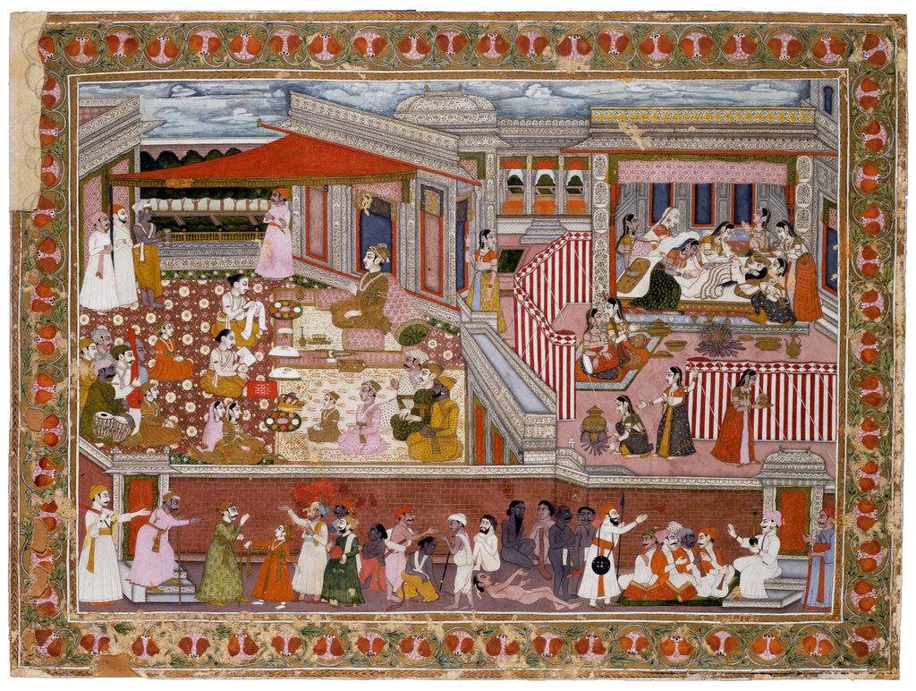Detail of Birth in a Palace, 1760-1770 by Indian Art
