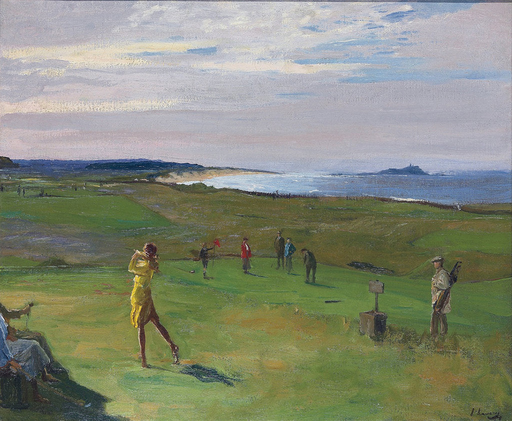 Detail of The Golf Course, North Berwick by Sir John Lavery