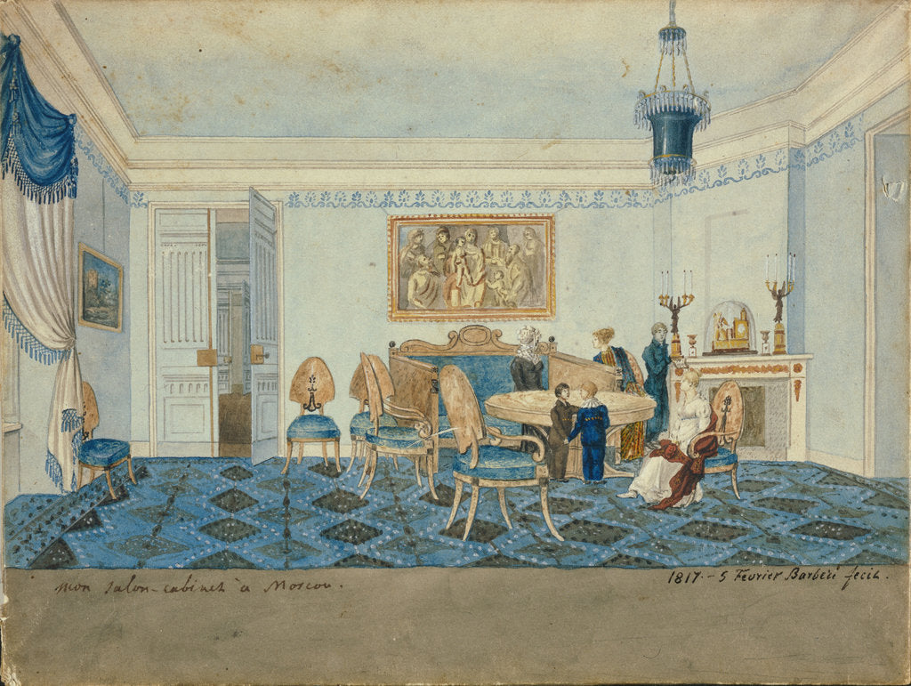 Detail of Salon Interior in the House of Zinaida Volkonskaya in Moscow, 1817 by Michelangelo Barberi