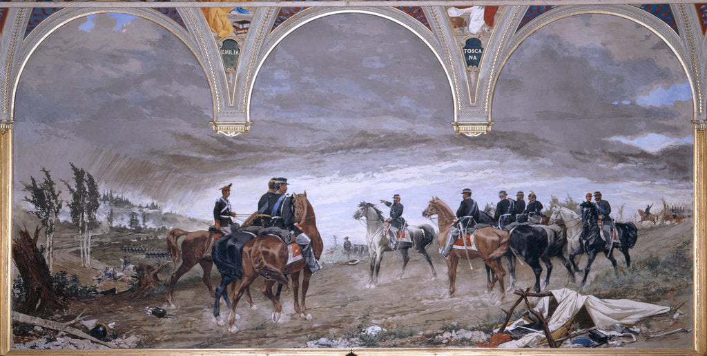 Detail of The Battle of Solferino, 1886 by Amos Cassioli