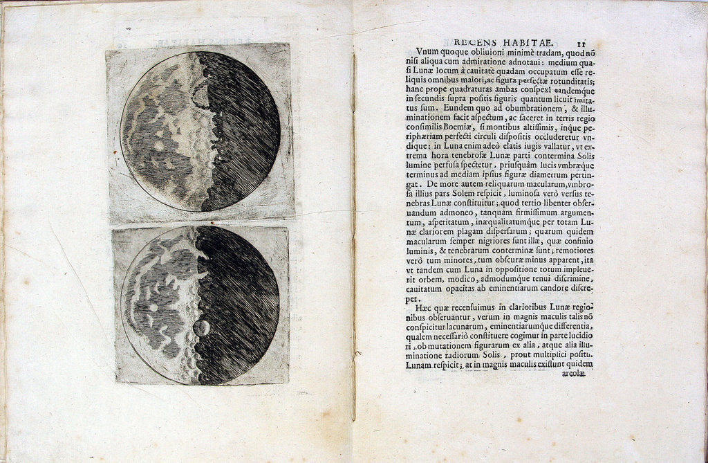 Detail of Leaf of book Sidereus Nuncius (Sidereal Messenger) by Galileo Galilei, 1610 by Galileo Galilei