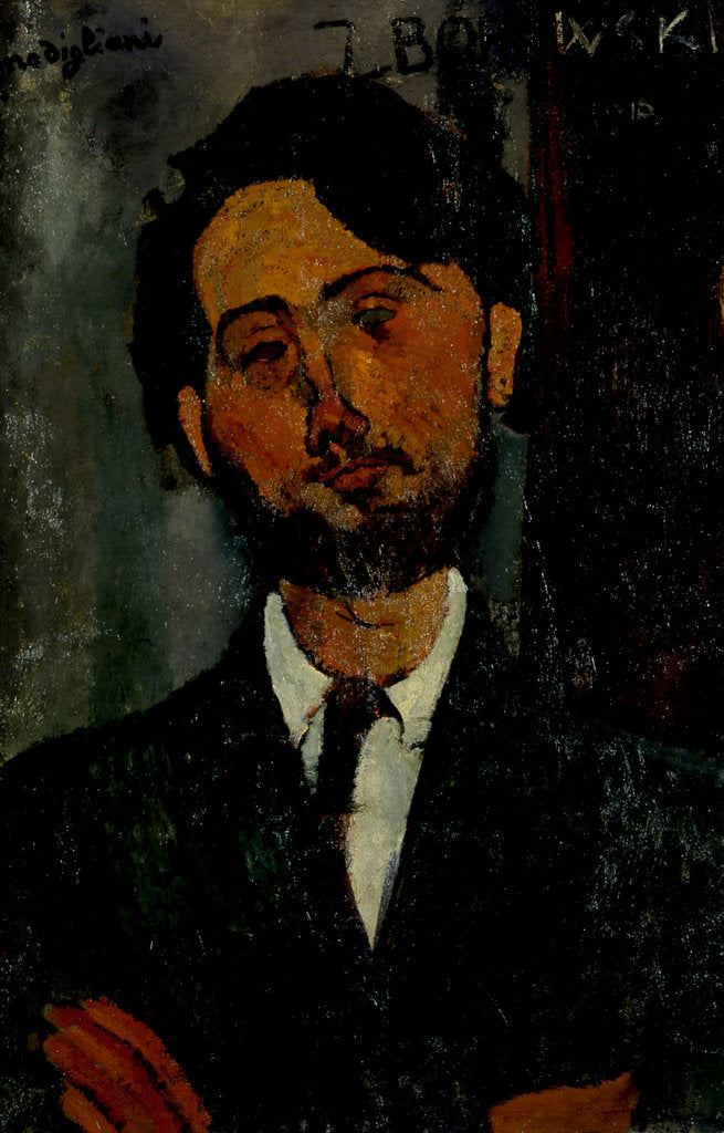 Detail of Portrait of Léopold Zborowski, 1916 by Amedeo Modigliani