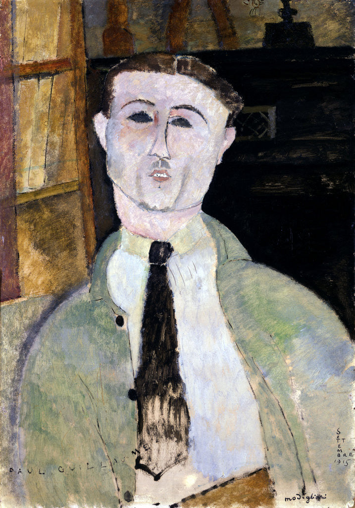 Detail of Portrait of Paul Guillaume by Amedeo Modigliani