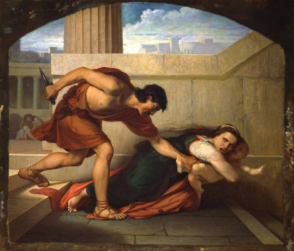 Detail of The Massacre of the Innocents, 1860-1861 by Angelo Visconti