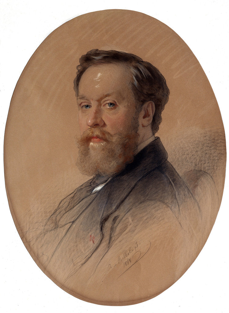 Detail of Portrait of the marshal of the nobility V.Y. Tulinov, 1868 by Andrei Belloli