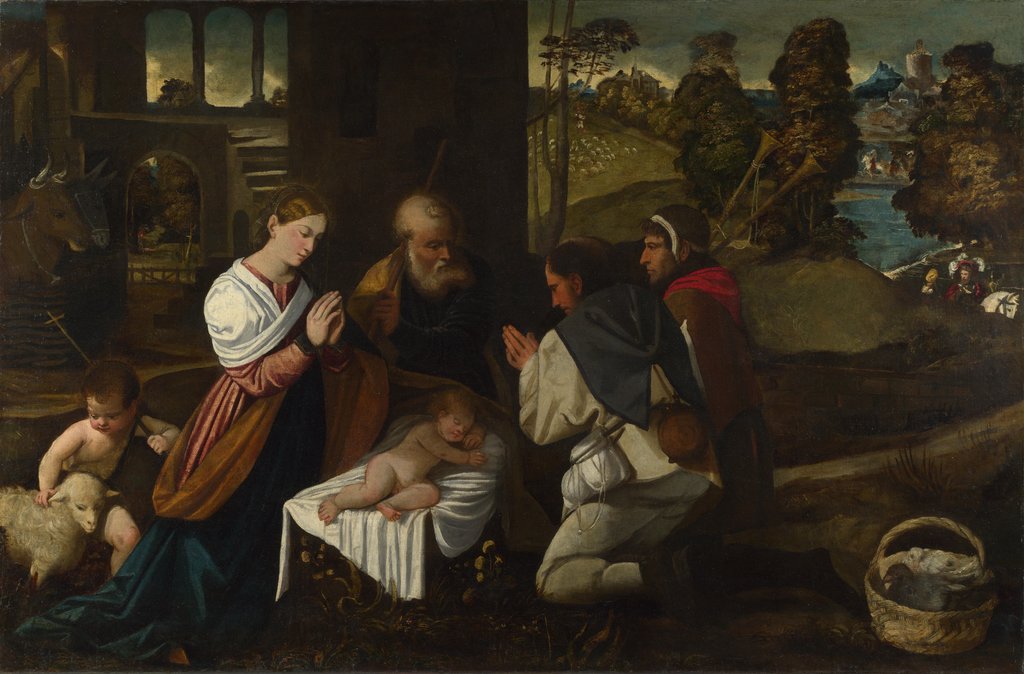 Detail of The Adoration of the Shepherds, c. 1525 by Bernardino da Asola