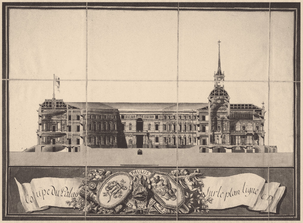 Detail of Saint Michaels Castle in Saint Petersburg, 1797 by Vincenzo Brenna