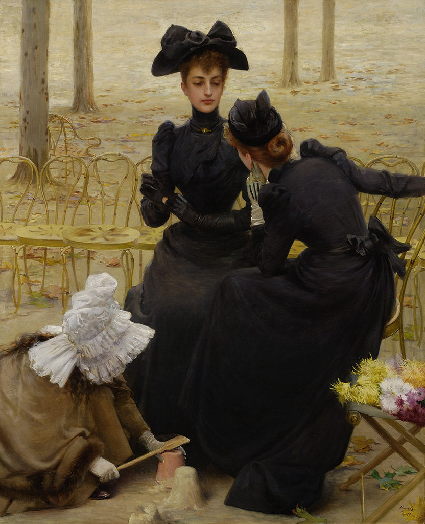 Detail of Conversation in the Jardin du Luxembourg, 1892 by Vittorio Matteo Corcos