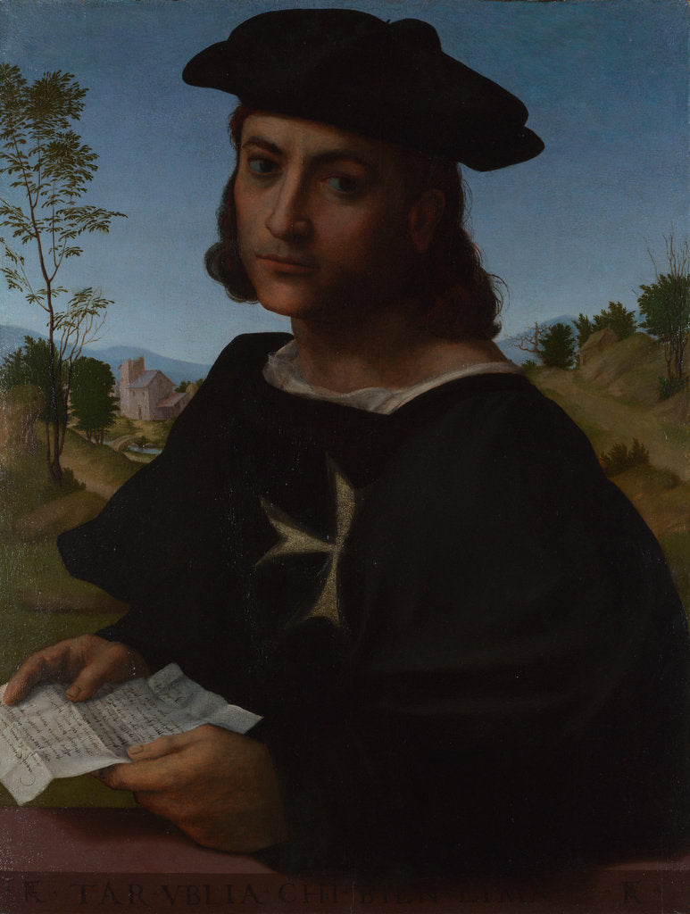 Detail of Portrait of a Knight of Rhodes, 1514 by Franciabigio