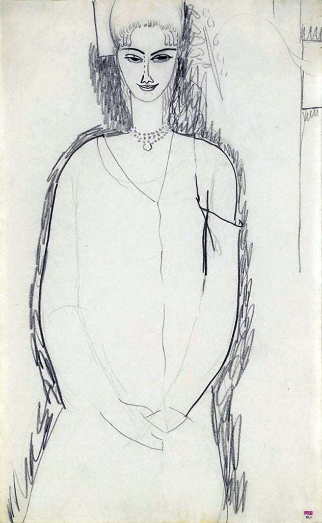 Detail of Anna Akhmatova by Amedeo Modigliani