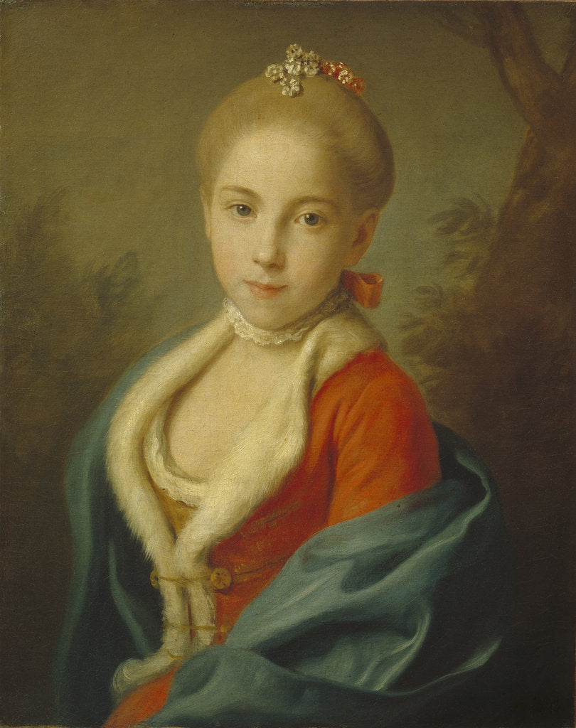 Detail of Portrait of Princess Catherine of Holstein-Beck, 1760-1762 by Pietro Antonio Rotari